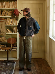 パッチワークチェック ロングスリーブシャツ