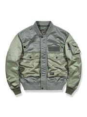 パッチワーク入りMA-1フライトジャケットの製品イメージ