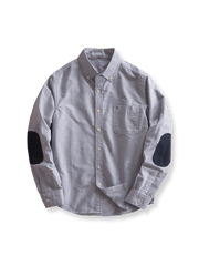 パッチワークディテールが映えるスリムフィットオックスフォードシャツ