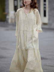 シミズウェーブロングスリーブドレス