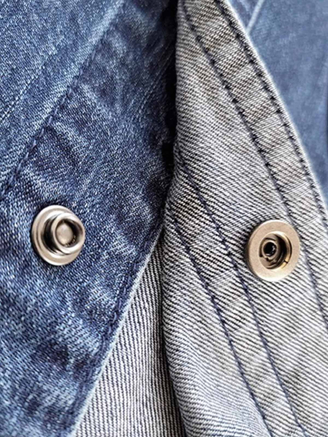 詳細画像: スラブ模様とウォッシュ加工のディテール