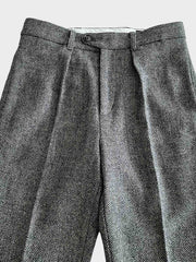 ウール ヘリンボーンスラックス