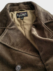 コーデュロイ  ダブルブレストテーラード ジャケット