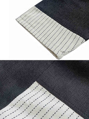 ウール混 刺し子 パッチワークトレンチ はんてん