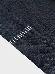 ウール混 刺し子 パッチワークトレンチ はんてん