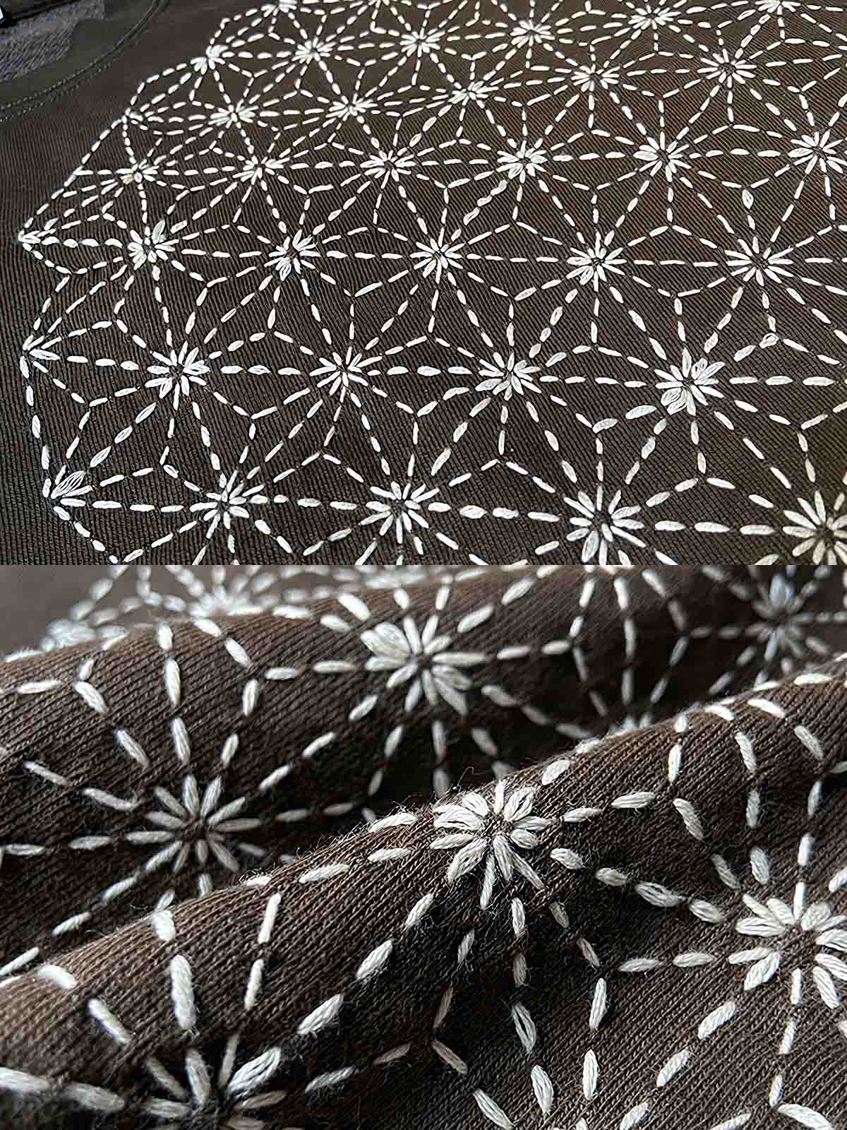 麻葉刺繍 ディテール展示