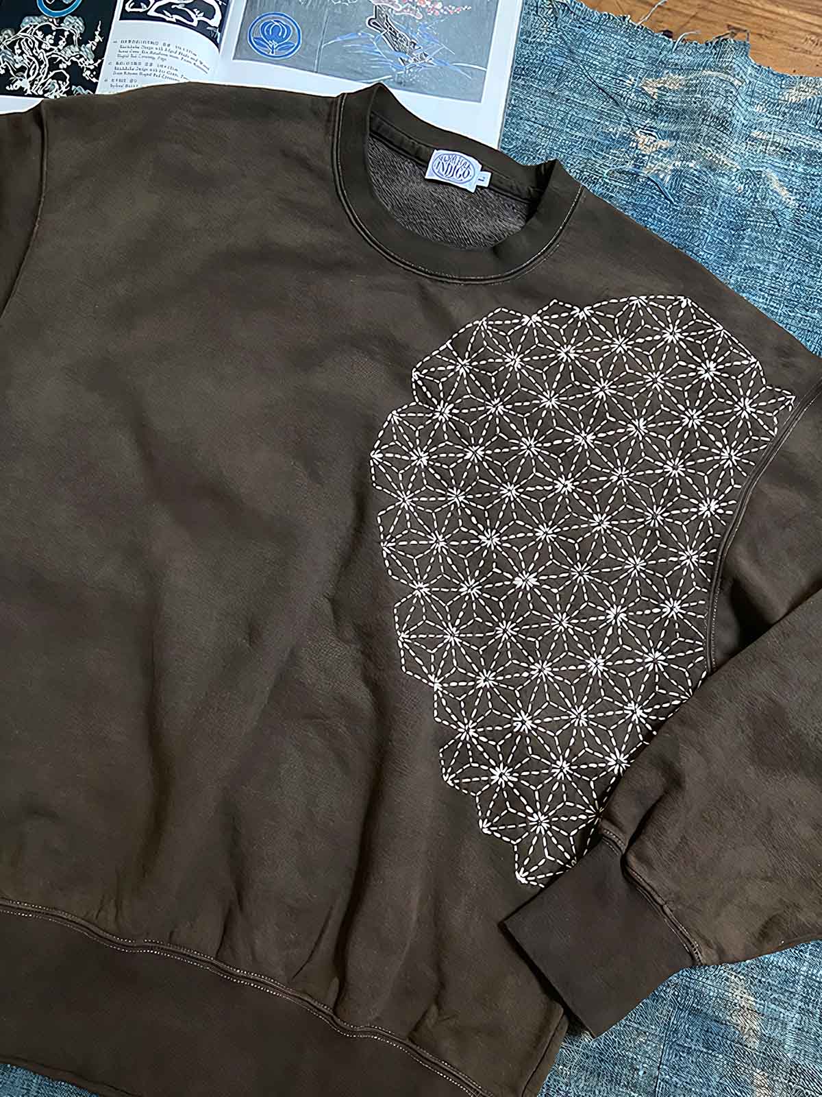 麻葉刺繍 ディテール展示