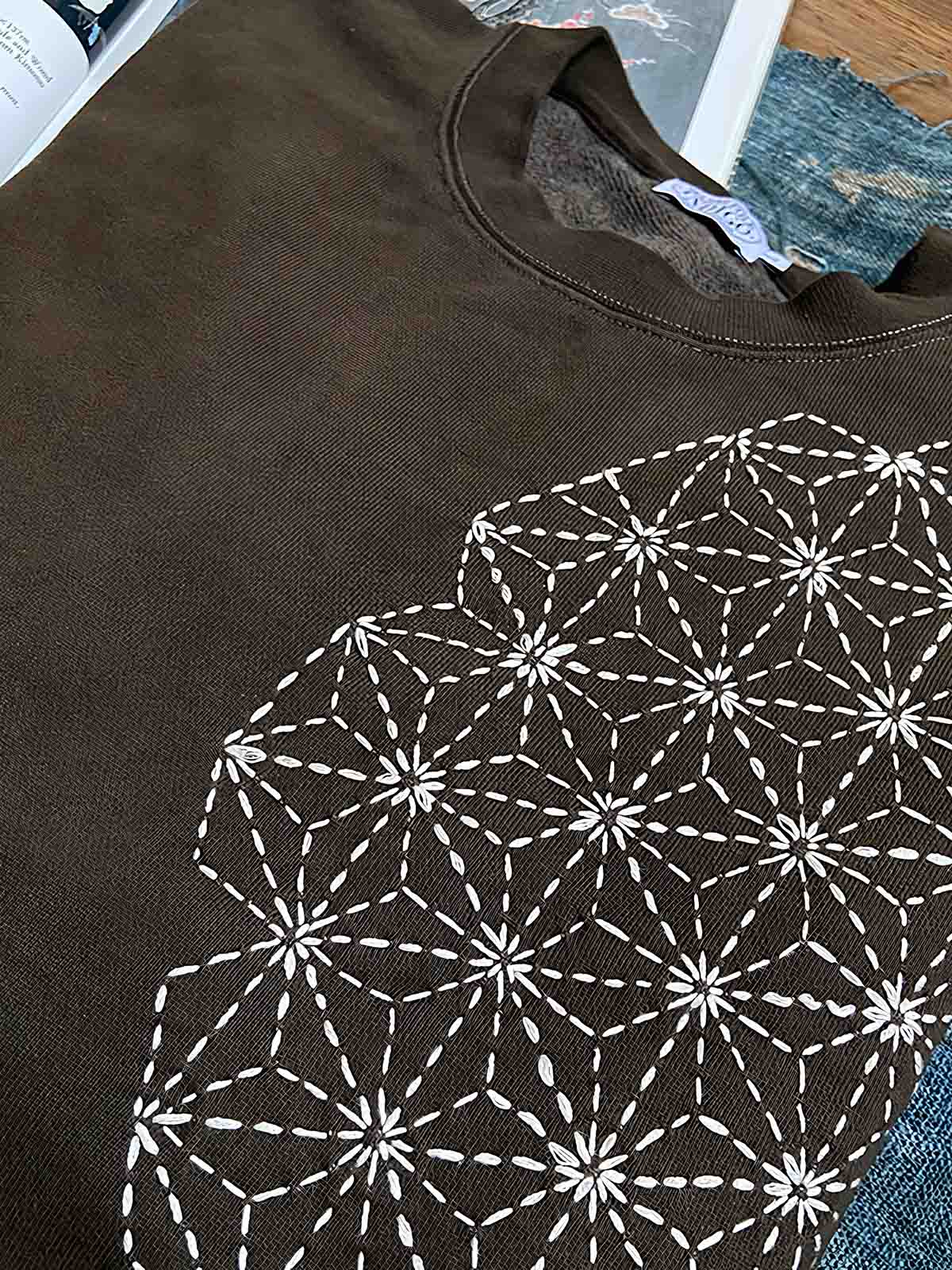 麻葉刺繍 ディテール展示