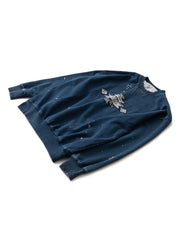 エスニック風インディゴウォッシュスウェット 全体画像