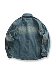 ウォッシュドヴィンテージデニムワークジャケットの正面展示