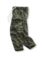  ヴィンテージミリタリースタイルのワークパンツの正面図