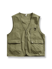 アウトドア多ポケットワークベストの全体展示