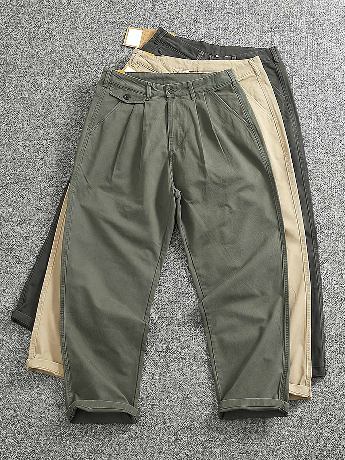 キー＆ツータック ワークパンツ 全体画像