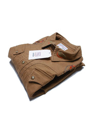 ウエスタン風の全綿デニムシャツ、正面と背面の全体図