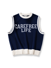 製品画像: アメリカンカジュアルアカデミックスタイルのニットベスト全体像