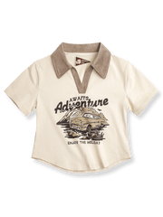 エクスプローラープリントポロシャツ正面ビュー