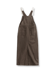 詳細画像：エプロンドレスのポケットと調節バックルの詳細