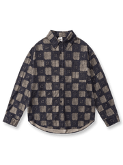 エスニック柄プリントコットンシャツ全体