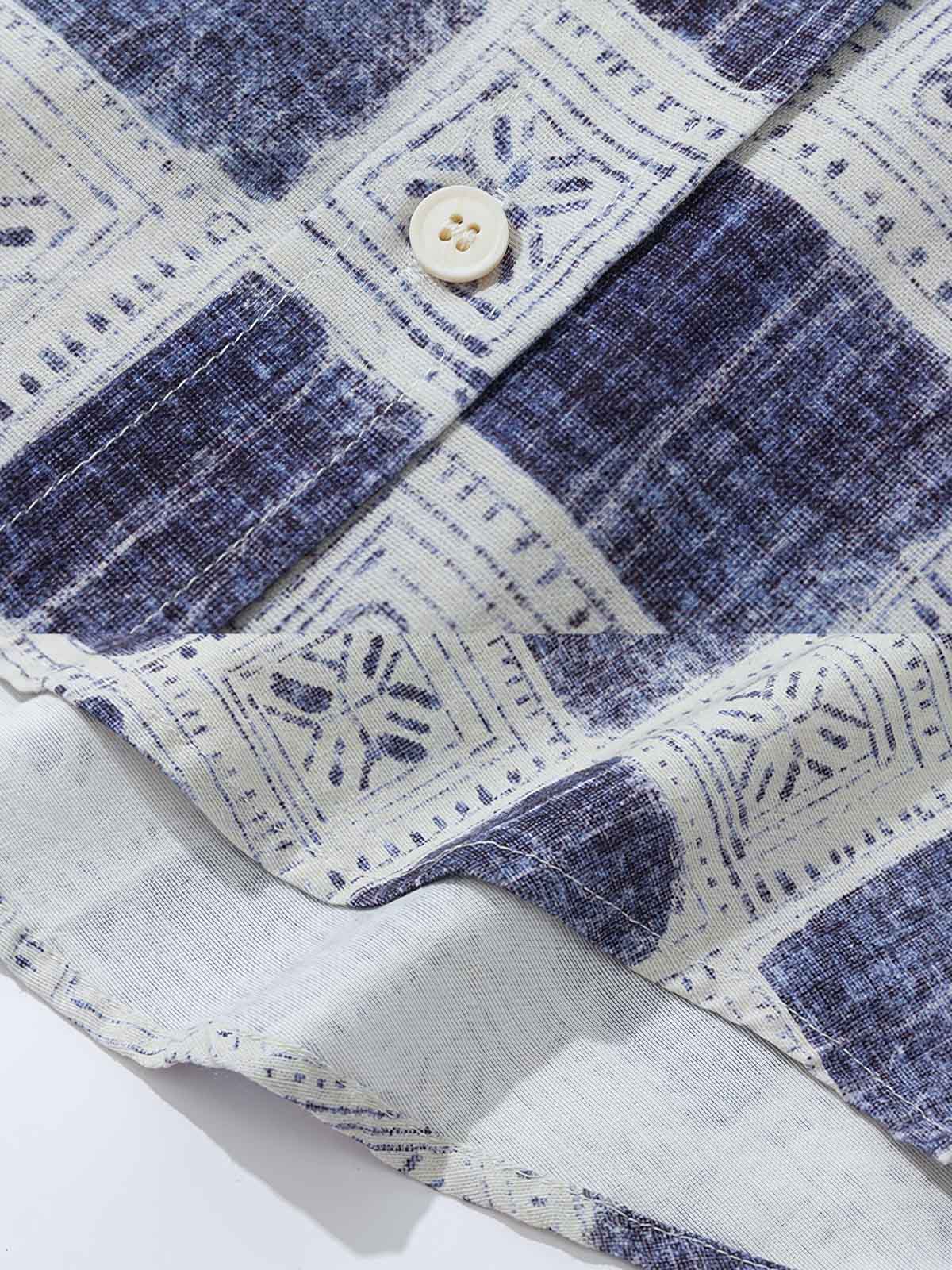 エスニック柄プリントのディテール特写