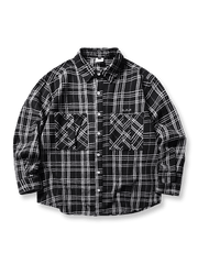 アーチヘムチェックシャツのフロントビュー