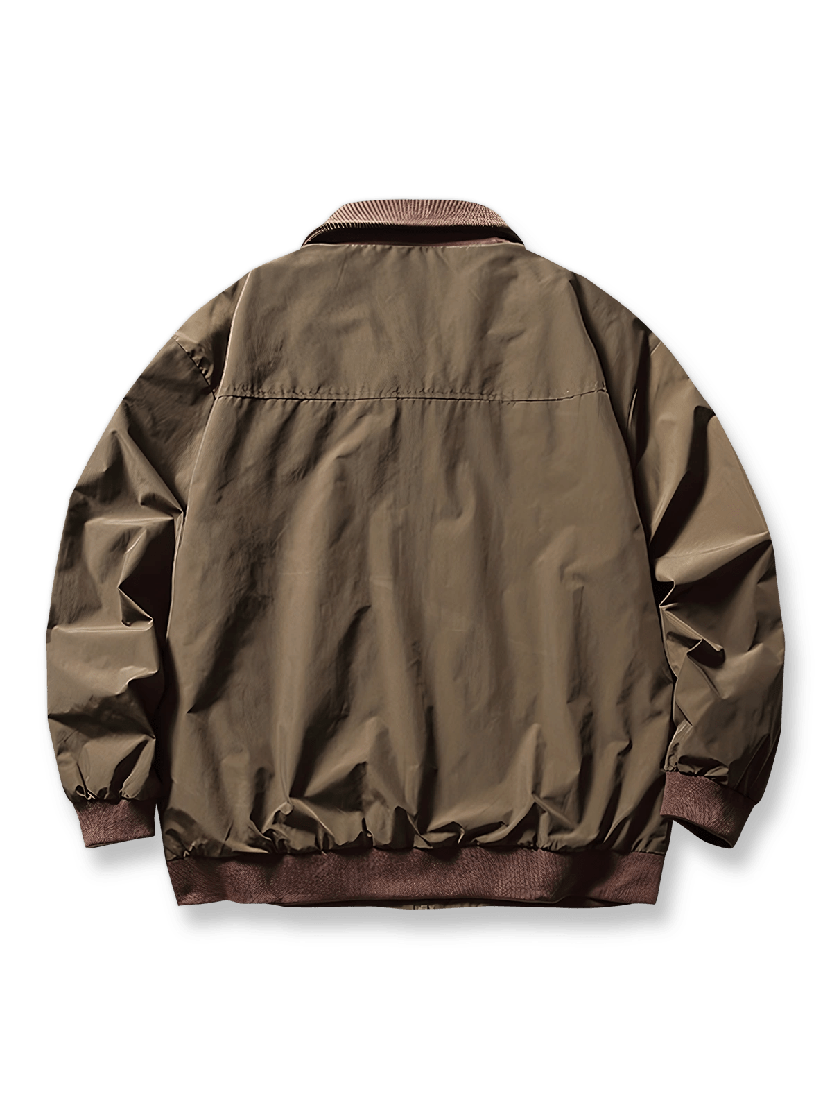 製品画像: コーデュロイ襟付きワークジャケット カラーブロックデザインと機能性を兼ね備えたアイテム
詳細画像: コーデュロイ素材の襟とカラーブロックデザインのディテール