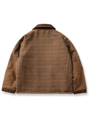 カラーブロックチェック柄ハンティングジャケット 画像