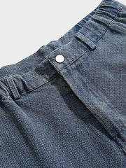 ウォッシュドデニム ストレートパンツ