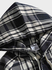 アーバンチェック柄フード付きジャケット