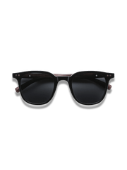 砂色フレームブラックレンズサングラス正面展示