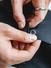 異素材コンビ  キューバカラー 半袖シャツ