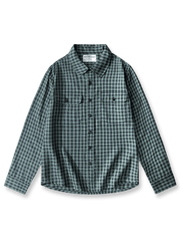 アカデミックスタイルのチェックシャツの全体展示