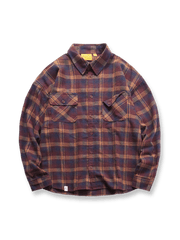 製品画像: アメリカンヴィンテージウォッシュドブラッシュドチェック柄シャツ、クラシックチェック柄、柔らかいブラッシング加工
詳細画像: 胸ポケット、チェック柄、ブラッシュド仕上げ