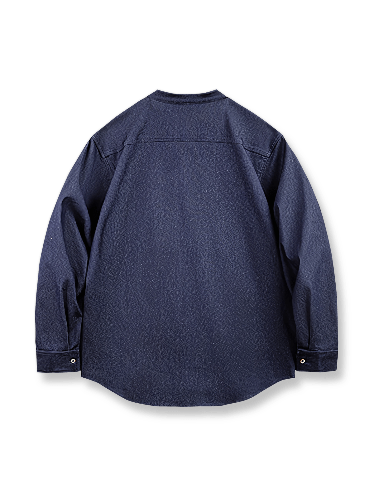 クールタッチアイスシルクデニムシャツの全体像