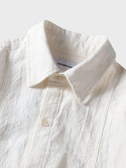 オリジナル加工  ジャガード 綿麻 長袖シャツ