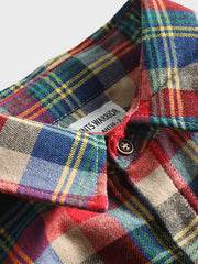 アメカジ チェック柄 コットン 長袖シャツ