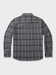 コットン先染めワッフル柄ワークシャツ