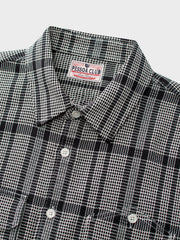 コットン先染めワッフル柄ワークシャツ