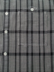 コットン先染めワッフル柄ワークシャツ