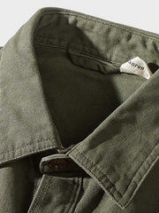 カラーブロックポケット  長袖シャツ