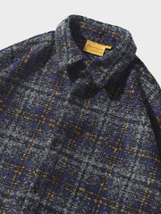 ウール混 チェック柄 シャツ