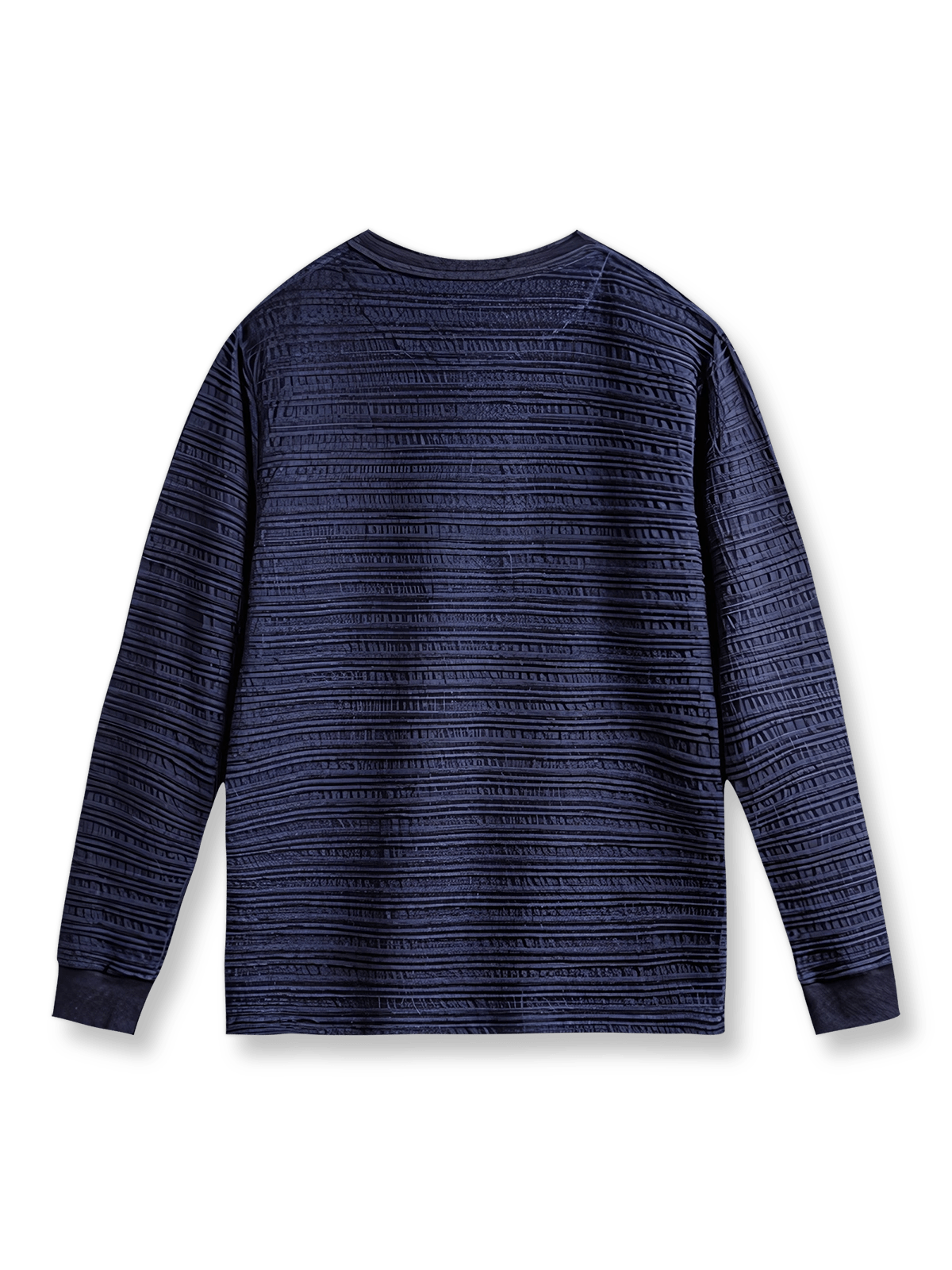 製品画像: インディゴ ジャカードニットデニム ヘンリーネックシャツ