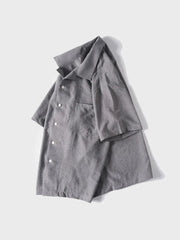 キューバカラー半袖シャツ