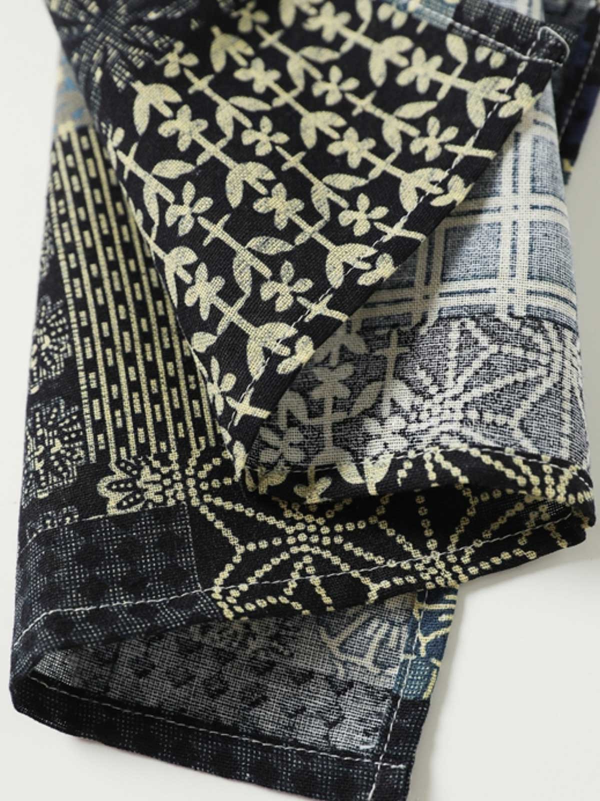 パッチワーク柄とディテールの詳細画像