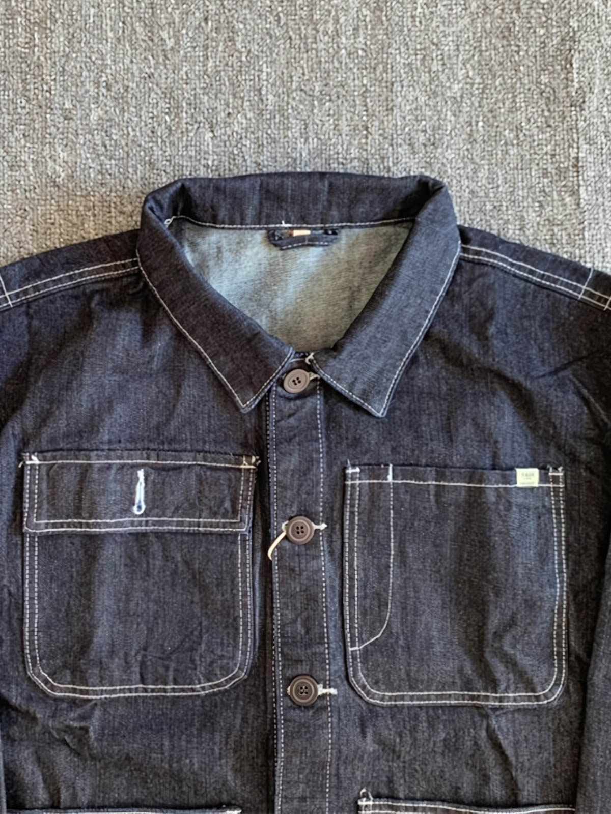 ポケットとウォッシュ加工の質感