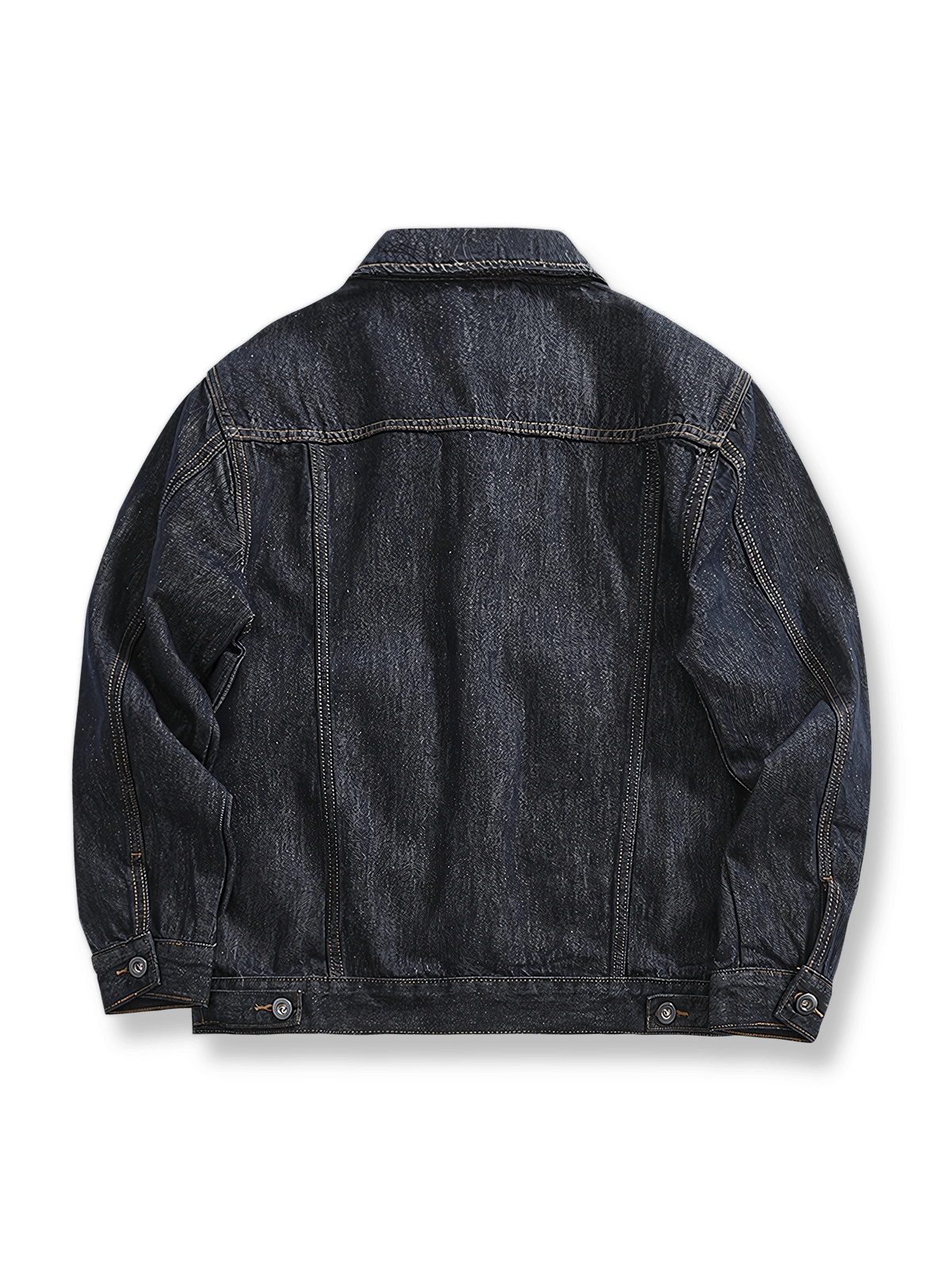 製品画像: クラシックアメリカンワークデニムジャケット、無地、生デニム、耐久性、色落ち防止