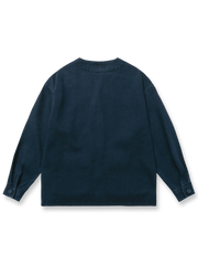 サンドウォッシュ藍染めワークジャケットの平置き画像