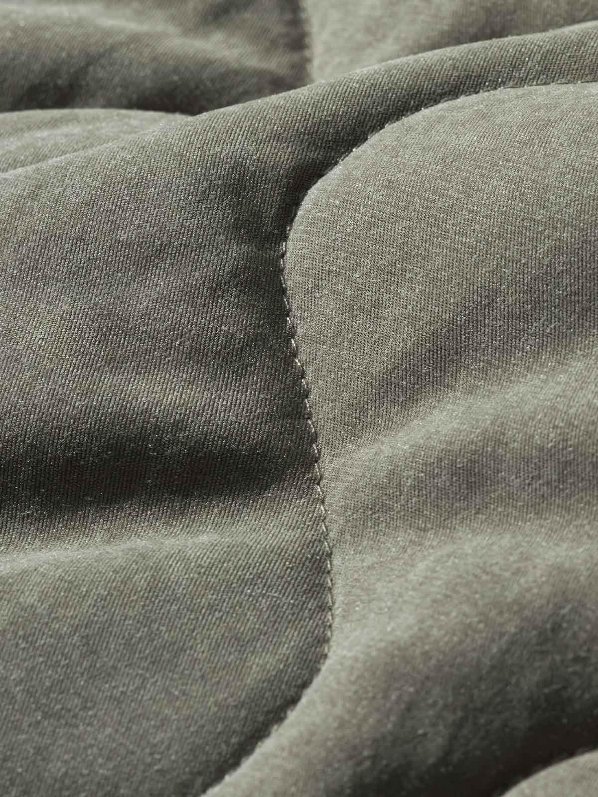 製品画像: ヴィンテージ風ひょうたん型キルティング中綿ジャケットのフロントビュー
詳細画像: ひょうたん型キルティング模様のディテール特写