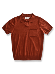 イタリアンポロシャツアメリカンヴィンテージ純綿ニットTシャツの平置き画像