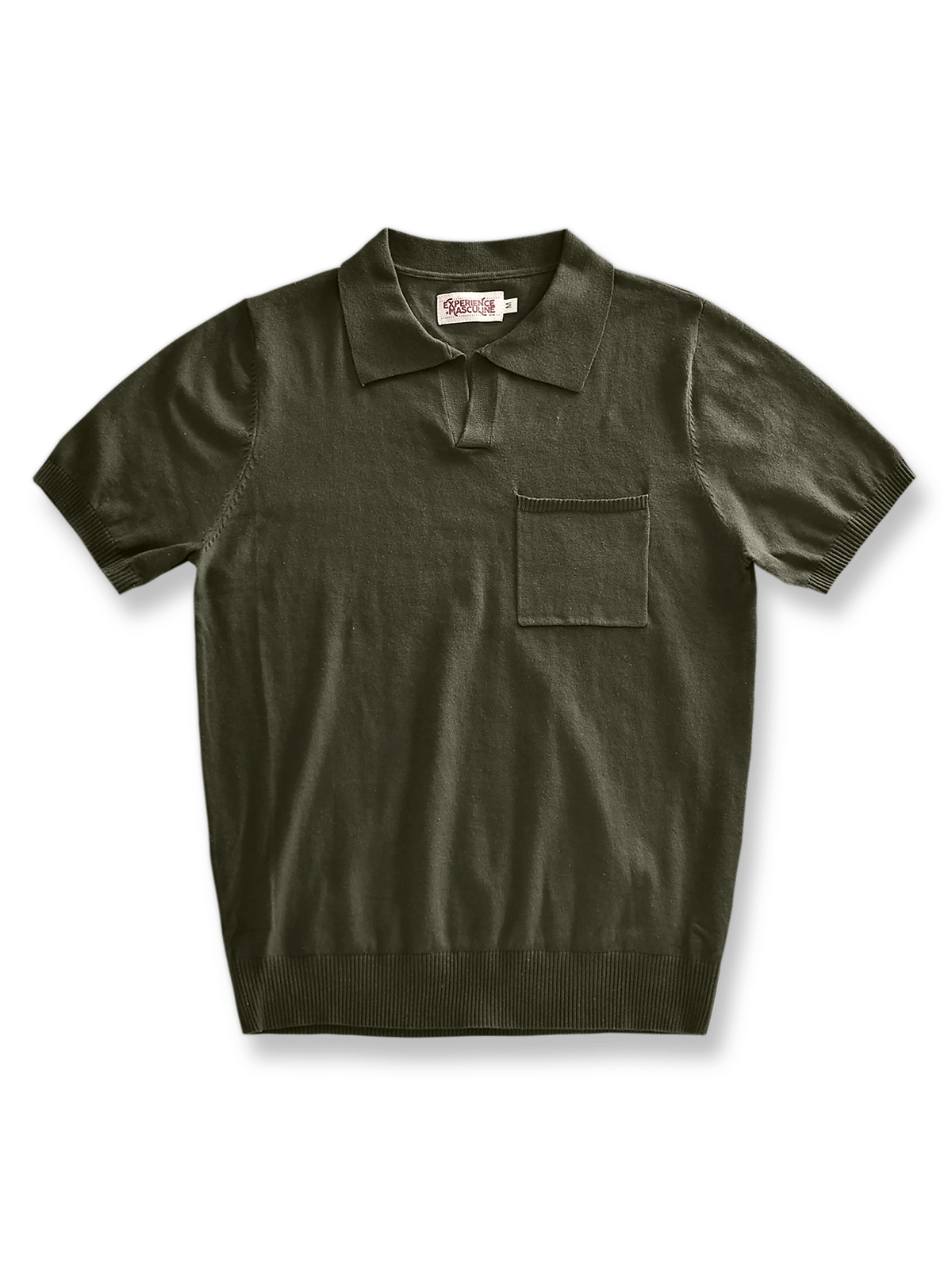 イタリアンポロシャツアメリカンヴィンテージ純綿ニットTシャツの平置き画像