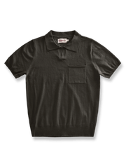 イタリアンポロシャツアメリカンヴィンテージ純綿ニットTシャツの平置き画像